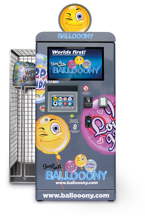 Ballooony der erste vollautomatische Folienballon-Automat der Welt Ballooony der erste vollautomatische Folienballon-Automat der Welt